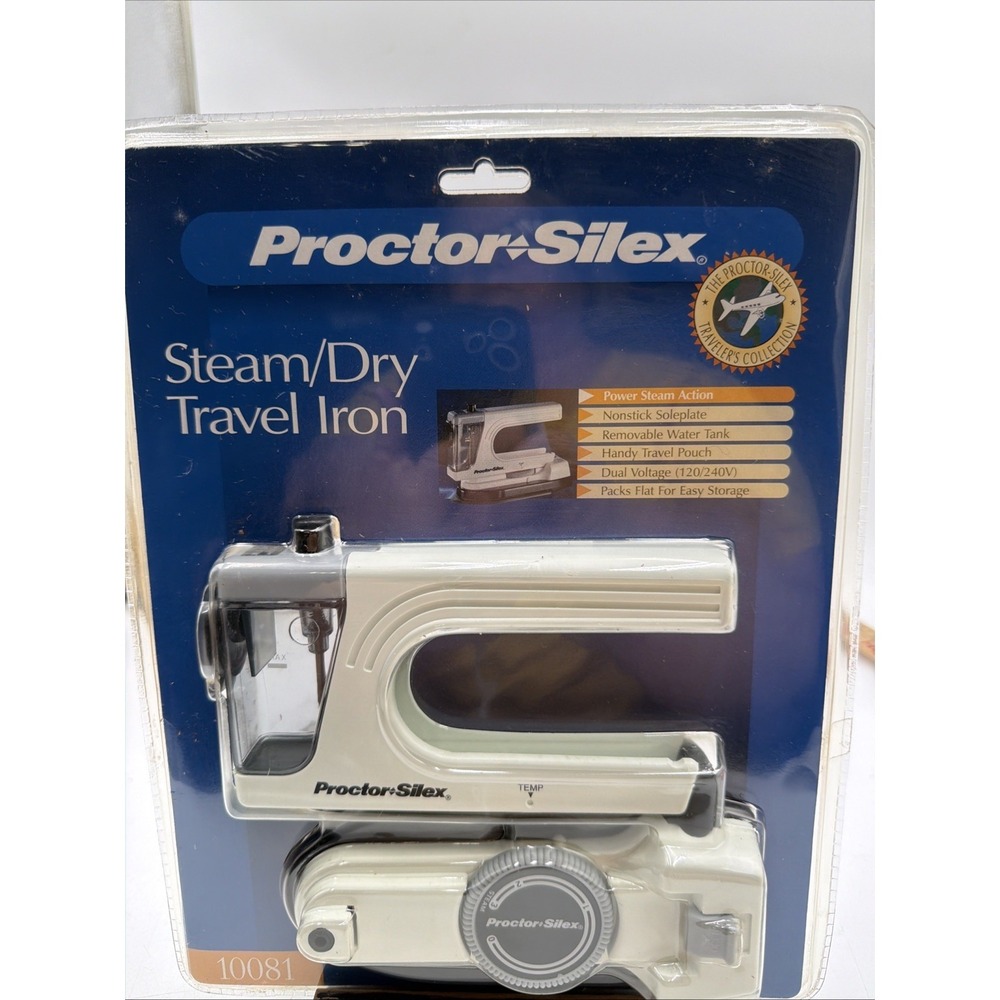 NEW Old Stock Proctor Silex Steam/Dry Travel Iron Model 10081